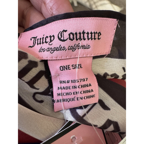 Juicy Couture Square Scarf ~35"x~35" Classic Maxi Floral Print NWT RARE Print - Picture 5 of 7